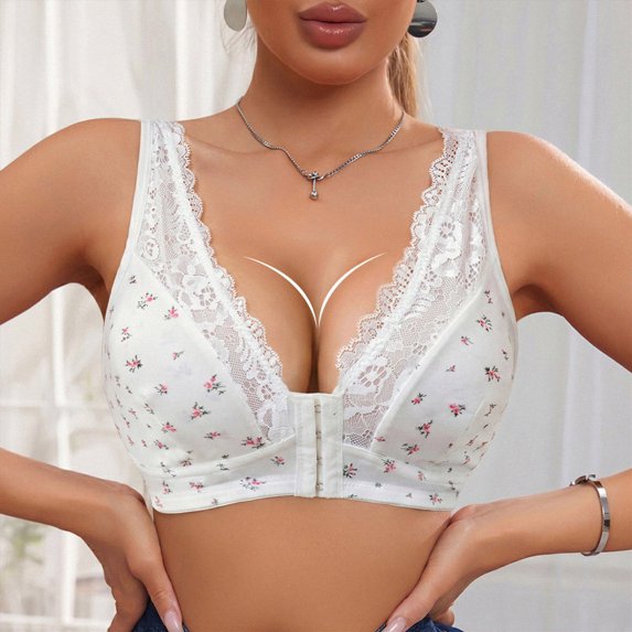 UAYOTSE Women's Full Coverage Seamless Wireless Bra Lift Support Comfortable T Shirt Bra Size S