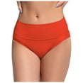 thumbnail image 1 of UAYOTSE Women's Thong Bikini Bottom Low Waisted High Cut Cheeky Bathing Suit Bottoms with Adjustable Coverage,XL Orange, 1 of 9