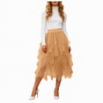 thumbnail image 1 of UAYOTSE Women's Tulle Skirts High Low Layered A-line Midi Skirt Irregular Tutu for Women,Sizes XL, 1 of 7