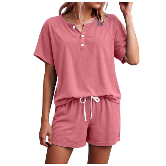 UAYOTSE Womens 2 Piece Sets Summer Lounge Outfits Crochet Button Down Crop Tops Hollow Out Color Block Tracksuit Shorts Sets,Sizes L