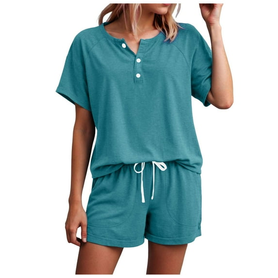 UAYOTSE Womens 2 Piece Sets Summer Lounge Outfits Crochet Button Down Crop Tops Hollow Out Color Block Tracksuit Shorts Sets,Sizes XL
