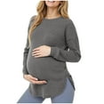thumbnail image 1 of UAYOTSE Womens Maternity Sweater Tops Casual Knit Crewneck Long Sleeve Split Fall Pullover Pregnancy Clothes,Sizes S, 1 of 6