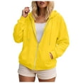 thumbnail image 1 of UAYOTSE Womens Zip Up Hoodies Fleece Jackets Oversized Sweatshirts Fall Fashion Outfits 2025 Sweaters Winter Clothes(G30-Yellow,3XL), 1 of 9