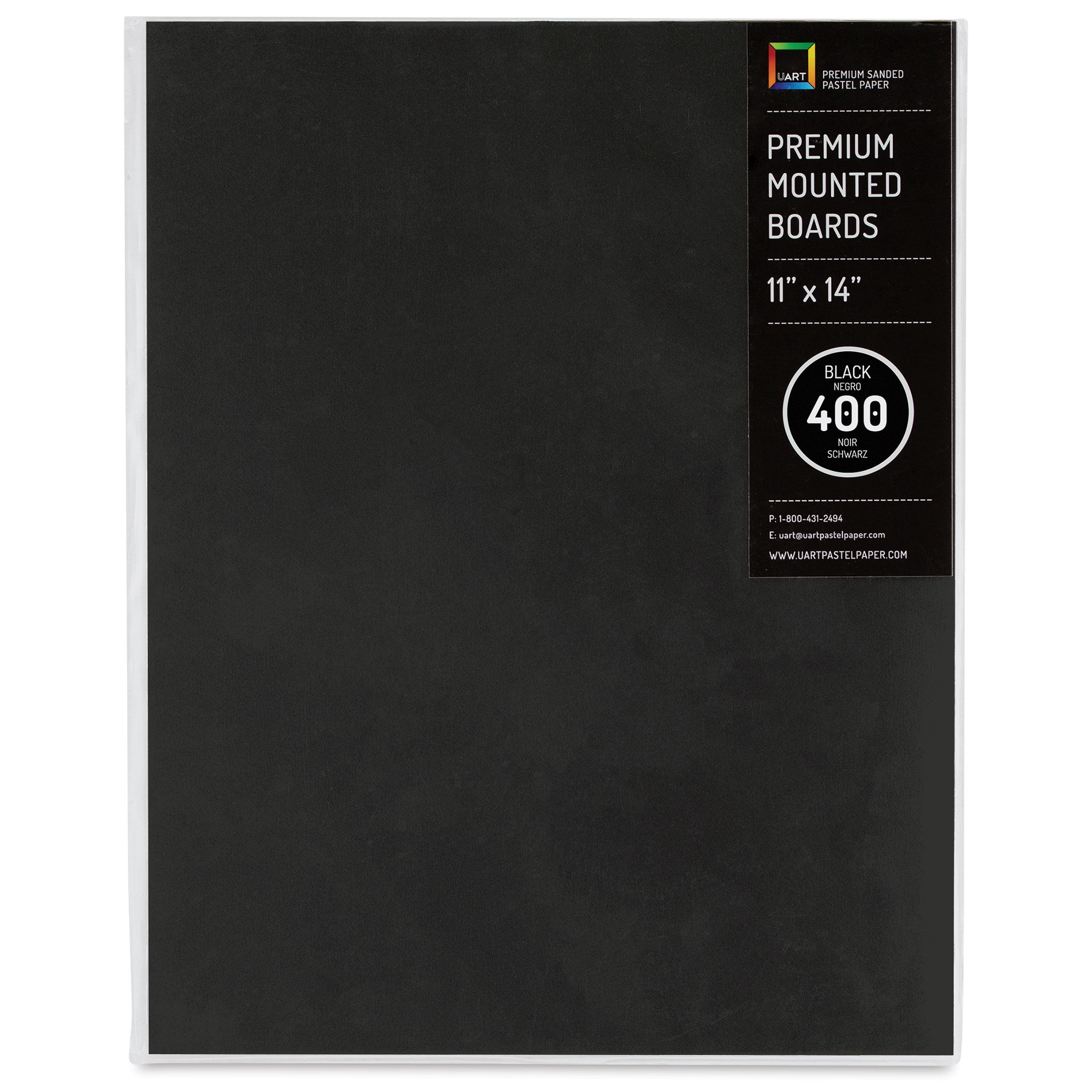 UArt Premium Sanded Pastel Paper Board 11" x 14", Dark, 400 Grit