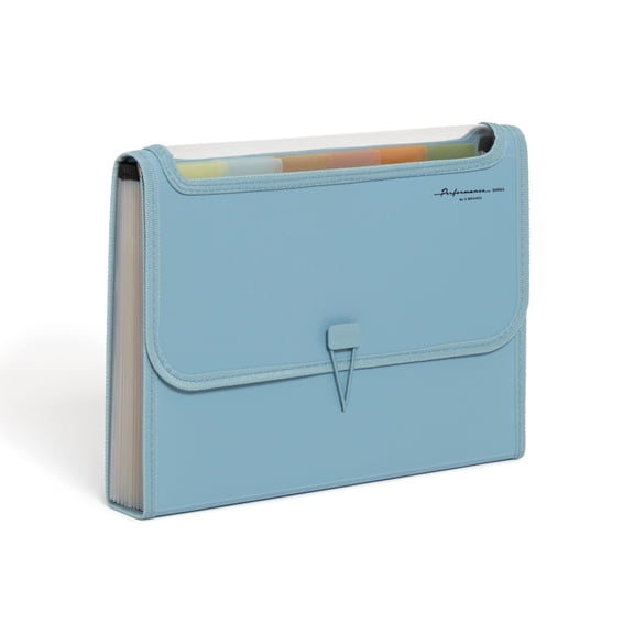 U Brands 13 Pocket Expanding File Folder, Blue