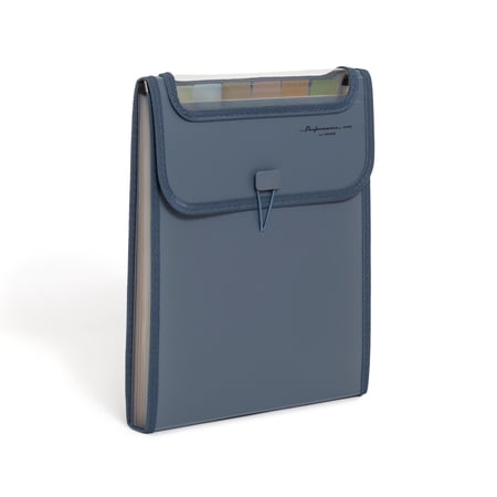 U Brands 7 Pocket Vertical Expandable Filing Folder, Navy, 12.6 in. x 10 in.