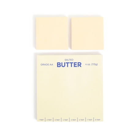 U Brands Butter Sticky Notes, 3 Count, 3 x 3 Inches, Yellow, FSC Certified