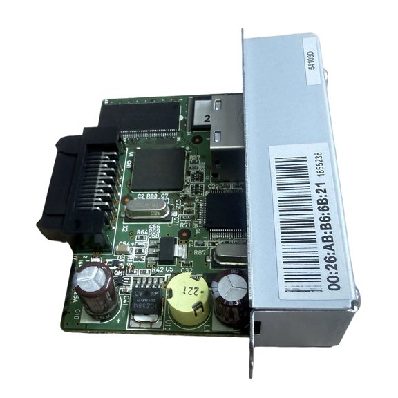 UB-E02 M155B Ethernet Network Card Module for POS Printers with RJ45 Interface 10/100Mbps Auto Negotiation for TM-T88III/T88IV/T88V/T88VI/T82II and TM-H6000/H600