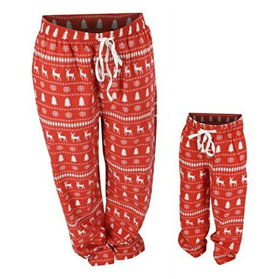 UB Mens Winter Print Matching Family Christmas Pajama Pants (S)
