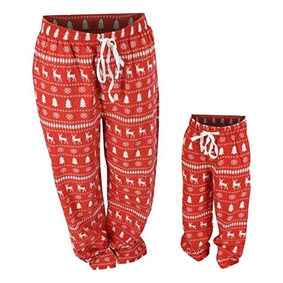 UB Mens Winter Print Matching Family Christmas Pajama Pants (XXL)