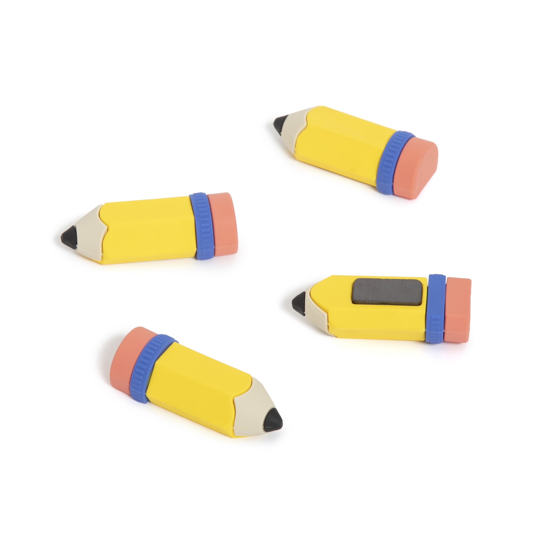 U Brands Pencil Locker Magnets, 4 Count, Multi-color