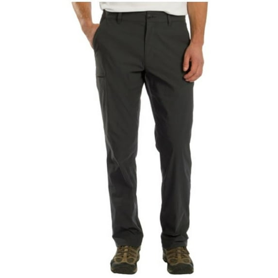 UB Tech Mens Rainier Travel Chino Active Cargo Pant (Charcoal, 32W x 34L)