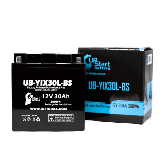 UB-YIX30L-BS Battery Replacement for 2012 Polaris RZR 900 CC UTV - Factory Activated, Maintenance Free, Motorcycle Battery - 12V, 30AH, UpStart Battery Brand