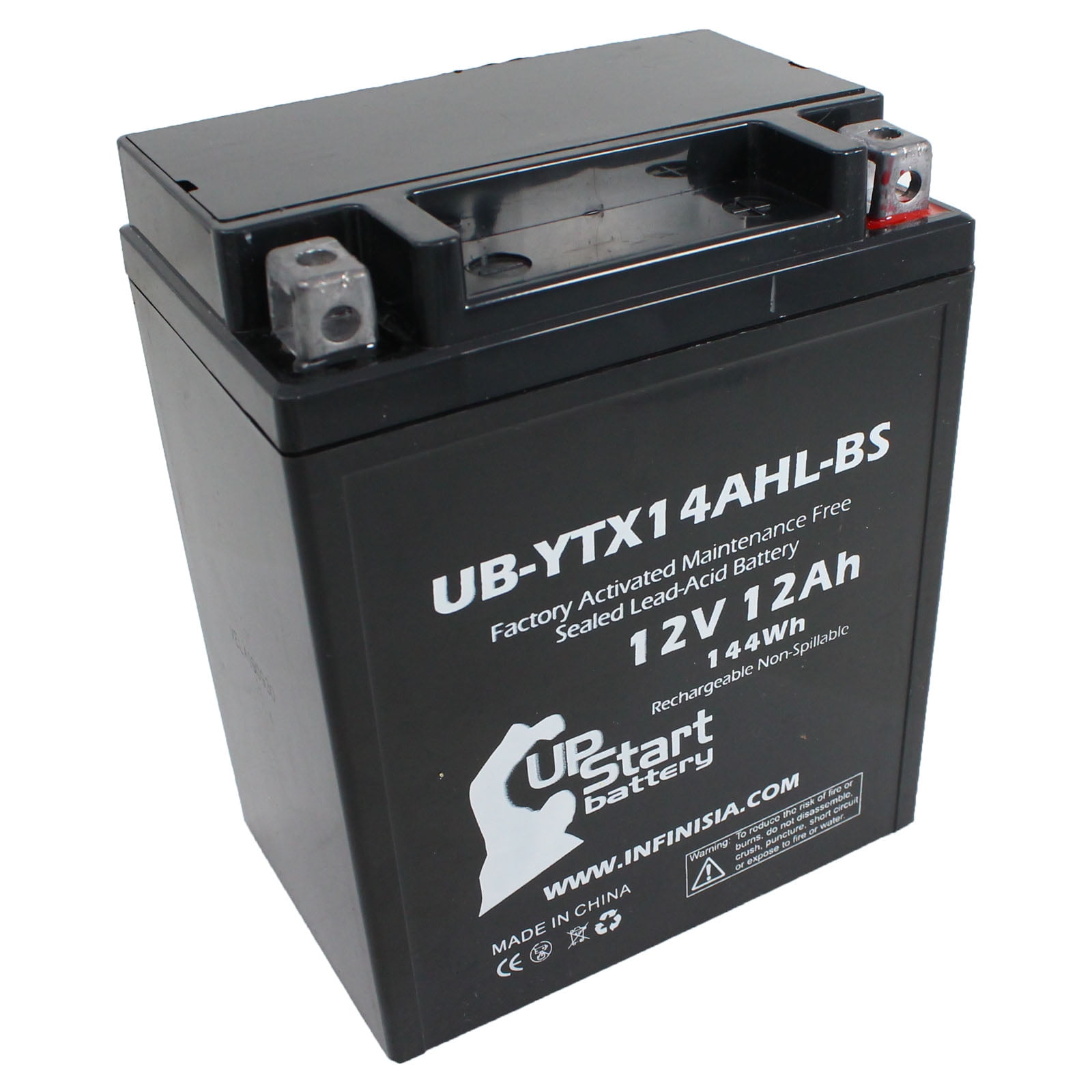 UB-YTX14AHL-BS Battery Replacement for 2000 Arctic Cat ATV 300, 4x4, 2x4 300 CC ATV - Factory Activated, Maintenance Free, Motorcycle Battery - 12V, 12AH, UpStart Battery Brand