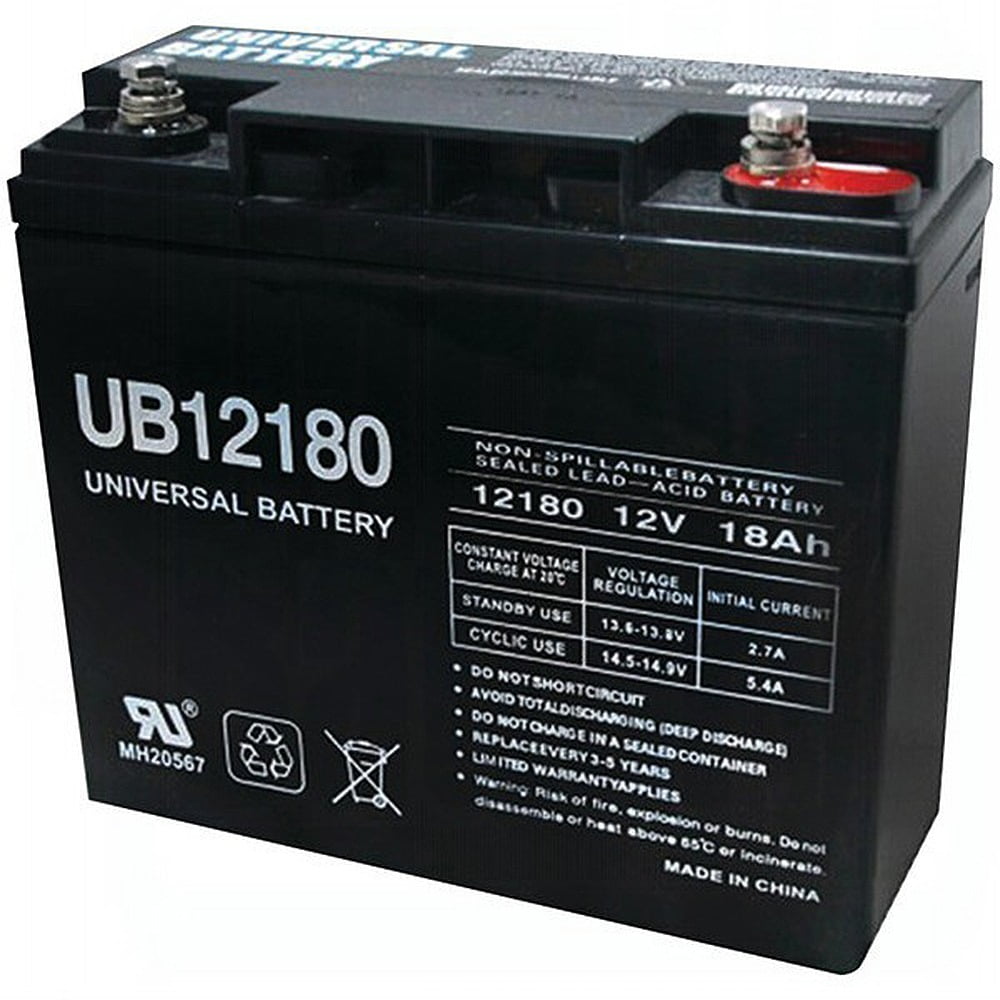 UB12180 12V 18AH SLA Internal Thread Battery for Craftsman Black  Lawn Mower