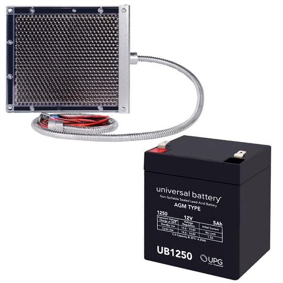UB1250 12V 5AH SLA F1 Replacement Battery compatible With Ion Audio IPA56D Block Rocker + 12V Solar Panel