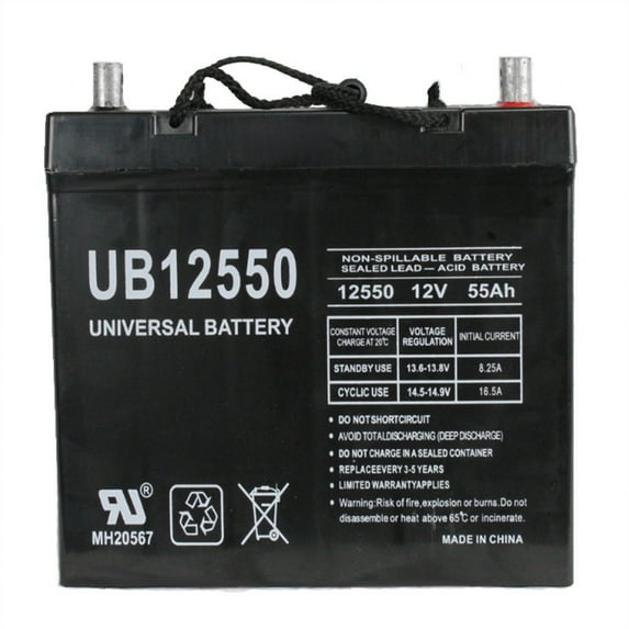 UB12550 12V 55AH Battery for Invacare Pronto M94, M91 Wheelchair
