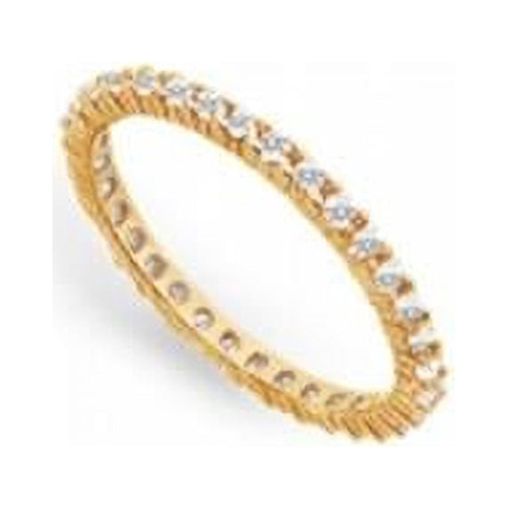 UB14YR050D253-101RS5 Diamond Eternity Ring 14K Yellow Gold 0.50 CT First & Second Wedding Anniversary Ring - Size 5