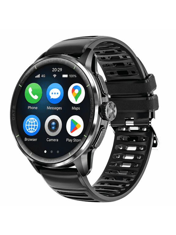 4G Android Smartwatch Phone with Sim Card Slot, 1.6 in Amoled, Gps, Rotating Camera, 3GB Ram, 32GB Storage Rom