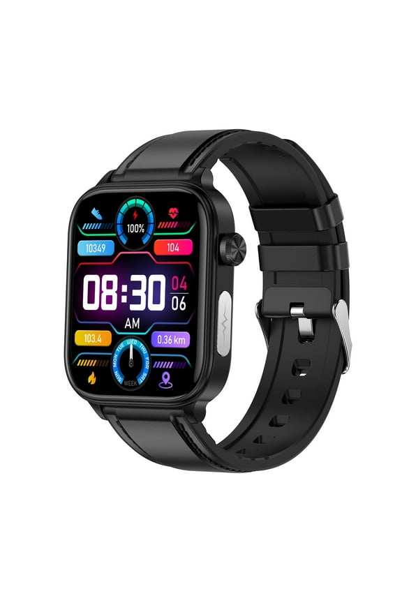 ET570 Smart Watch Bluetooth Call Sports Watch 1.96inch AI Voice Assistant Silicone Strap