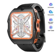 UBABAI Model X 4G Smart Watch 4GB+128GB 13MP+5MP Dual Camera WIFI GPS Android System 1.99 Inch Face Unlock 1050mah Silicone Strap
