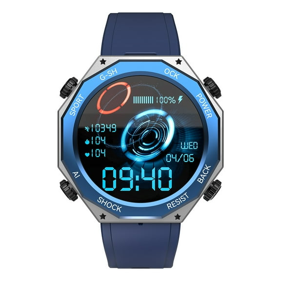 UBABAI TANK MI Smart Watch Bluetooth Call Watch Round Outdoor 1.45inch Silicone Strap