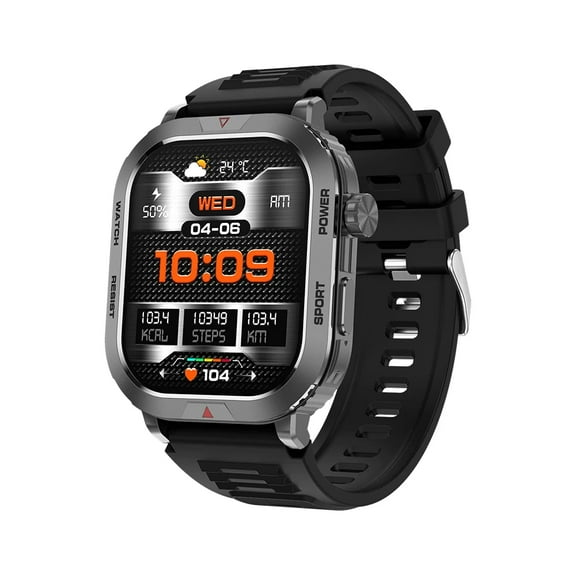 UBABAI ZW66 Smart Watch 2inch Bluetooth Call 300mAh Message Reminder Voice Assistant Silicone Strap