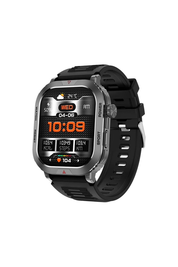 ZW66 Smart Watch 2inch Bluetooth Call 300mAh Message Reminder Voice Assistant Silicone Strap