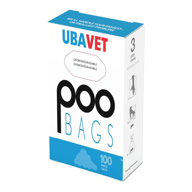 UBAVET DOO Poop Waste Bags for Dogs Cats (100pack)