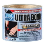 UBB425 4 in. x 25 ft. Black Ultra Bond Instant Self-Adhesive Roof Repair
