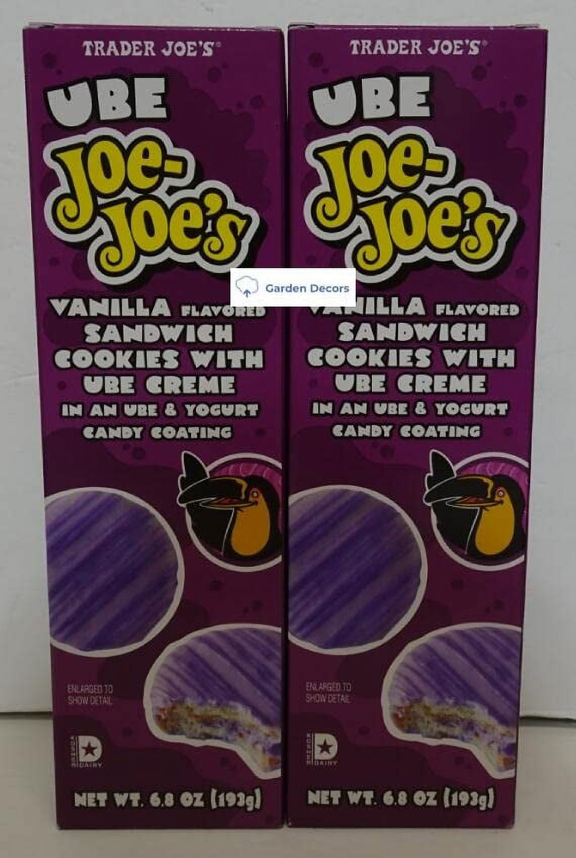 UBE JoeJoe's Vanilla Flavored Sandwich Cookies With UBE Cream 6.8Oz