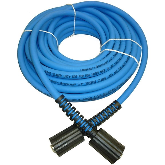 UBERFLEX™ Kink Resistant Pressure Washer Hose 1/4", 3,100 PSI with (2) 22MM