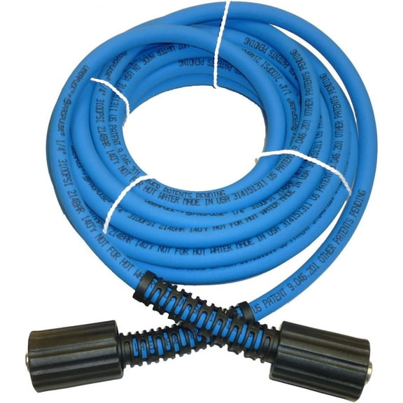 UBERFLEX Kink Resistant Pressure Washer Hose 1/4" x 25' 3,100 PSI with (2) 22MM