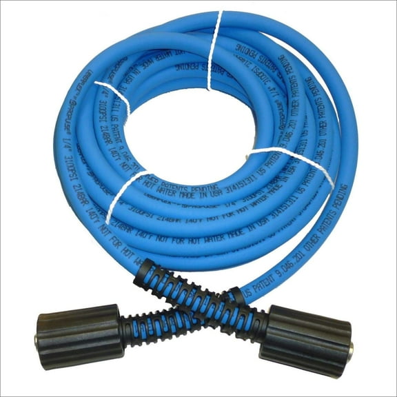 UBERFLEX Kink Resistant Pressure Washer Hose 1/4" x 25' 3,100 PSI with (2) 22MM