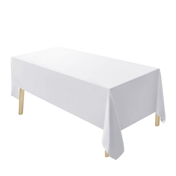 UBICON Premium Cotton Blend Tablecloth - Durable, Wrinkle-Resistant, Shape-Retaining - Versatile & Elegant for Any Occasion (1, White, 60" x 84")