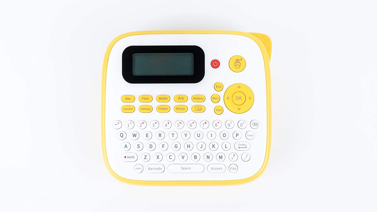 UBICON Yellow Desktop Tape Label Maker Machine for Organizing Home and Office