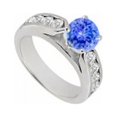 thumbnail image 1 of UBJS1729AW14DTZ Tanzanite & Diamond Engagement Ring in 14K White Gold - 0.75 CT TGW , 18 Stones, 1 of 1