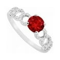 thumbnail image 1 of UBJS3042AW14DR-110RS6 Ruby & Diamond Engagement Ring 14K White Gold, 0.75 CT - Size 6, 1 of 1