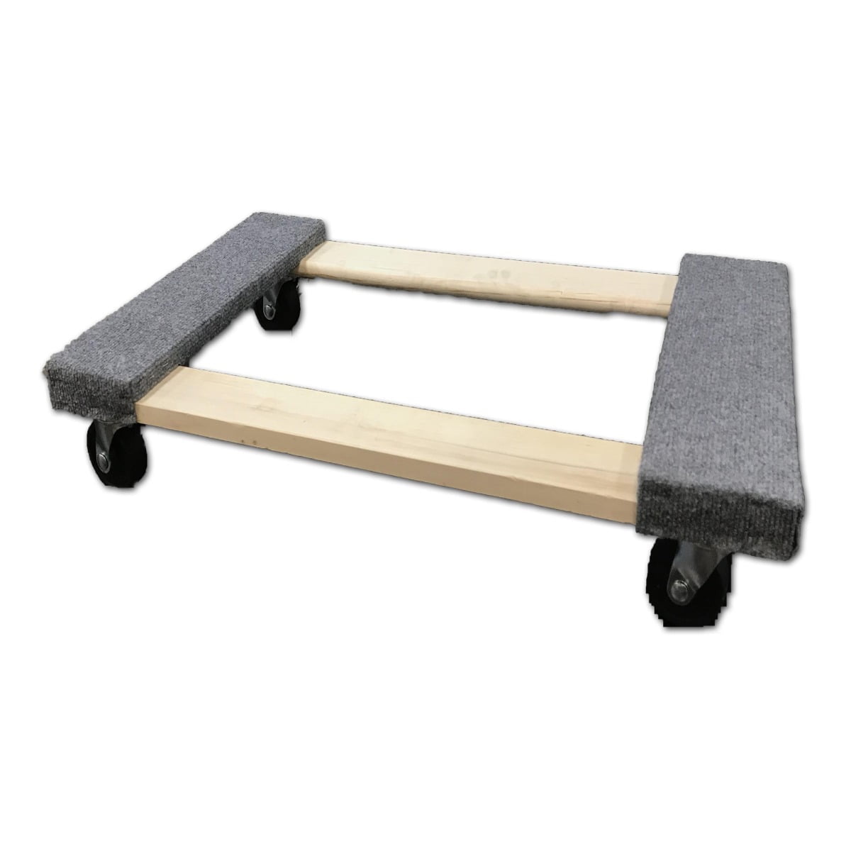 UBMOVE 4WHEELDOLLY, Multicolor Wood Dolly, 18" x 18", Economy With 3" Black Wheel