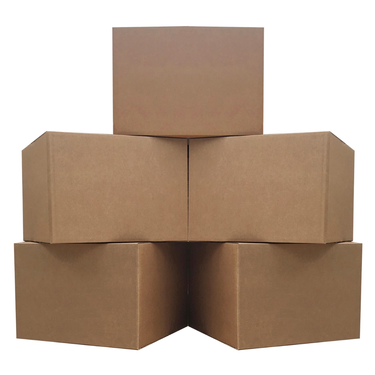Duck HeavyDuty Moving/Storage Boxes, 18l x 18w x 24h, Brown