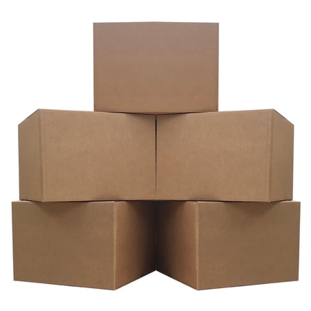 UBMOVE Extra Large Corrugated Moving Boxes, 23 x 23 x 16 in, Single Wall, Standard, 5 Count, 1 Pack