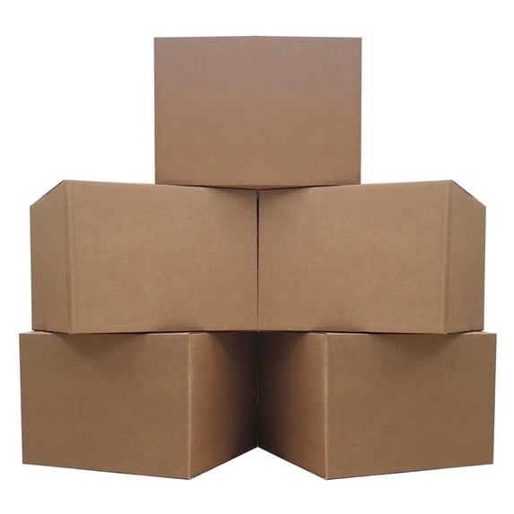 UBMOVE Extra Large Corrugated Moving Boxes, 23 x 23 x 16 in, Single Wall, Standard, 5 Count, 1 Pack
