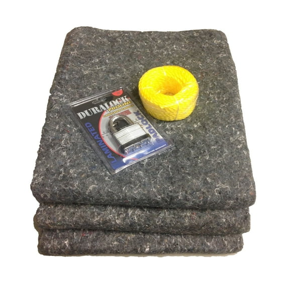 UBMOVE Moving Blanket Kit, Textile Blanket & Supplies, 3 Count, 1 Pack