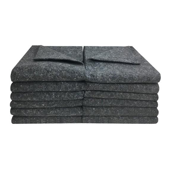 UBMOVE Moving Blanket, 12 Pack, 54" x 72", Gray, 12 Count