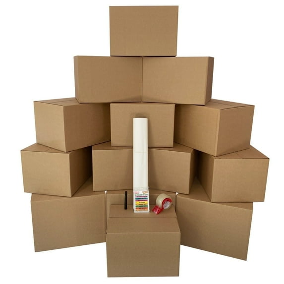 UBMOVE Moving Kit, Foldable Single Wall Moving Boxes & Supplies, 14 Count, 1 Pack