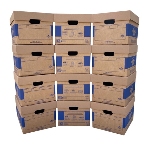 UBMOVE Office Moving Storage Boxes (12 Pk) Miracle File Moving Boxes 15x12x10