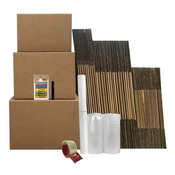 UBMOVE 5 Room Moving Kit 50 Big Moving Boxes & Moving Supplies