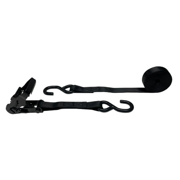 UBMOVE Ratchet Strap (1 Pack) 1" x 12-Feet with Chrome Dipped S Hooks
