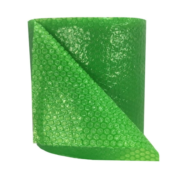 UBMOVE Small Bubble Green Wrap - 60' x 12" Wide Perforated Every 12"