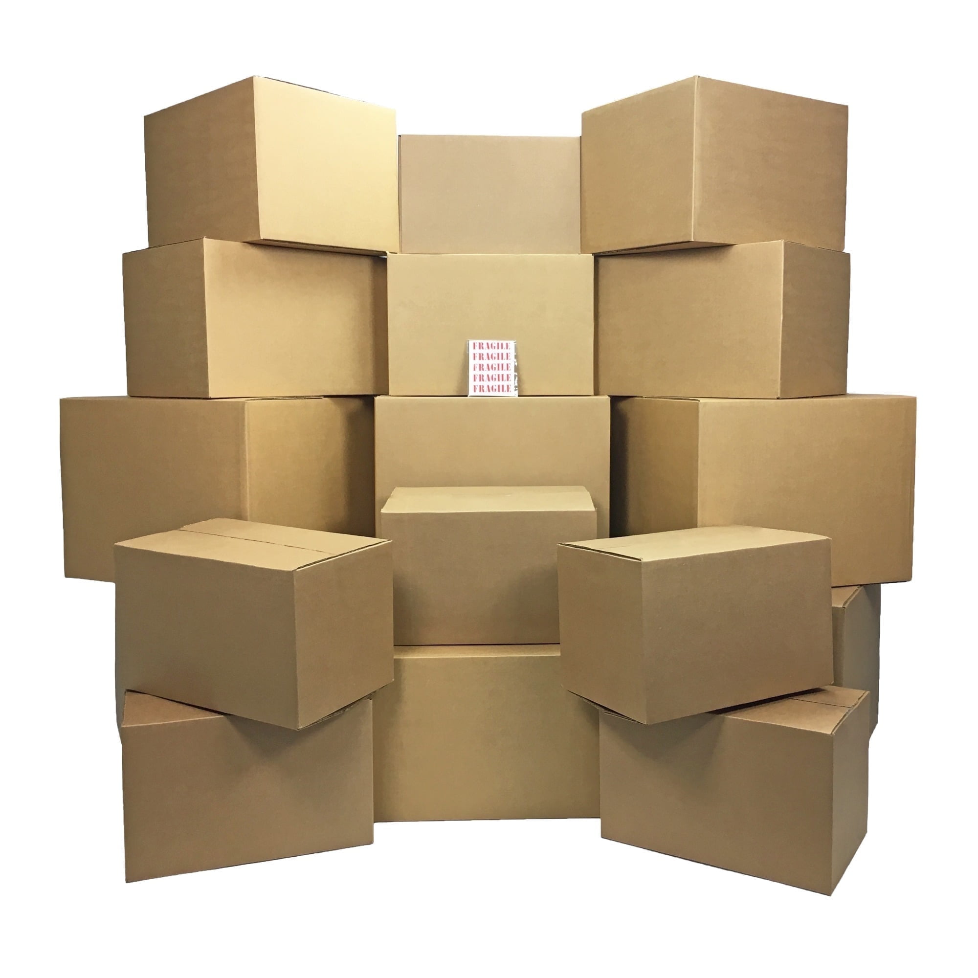 UBMOVE Staging Realtor Kit, Foldable Single Wall Moving Kits, with Moving Boxes & Supplies, 24 Count, 1 Pack